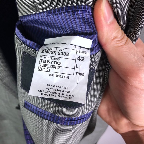 Ted Baker London Jay CT Texture Suit Jacket Size 42L - Picture 9 of 11